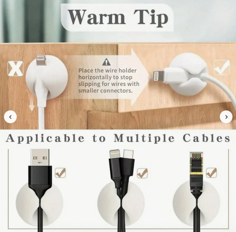 ✨ 1/5/10pcs Self-Adhesive Cable Clips – Tidy Up Wires Anywhere! 📦 Home, Office & Car Organizer - Image 2